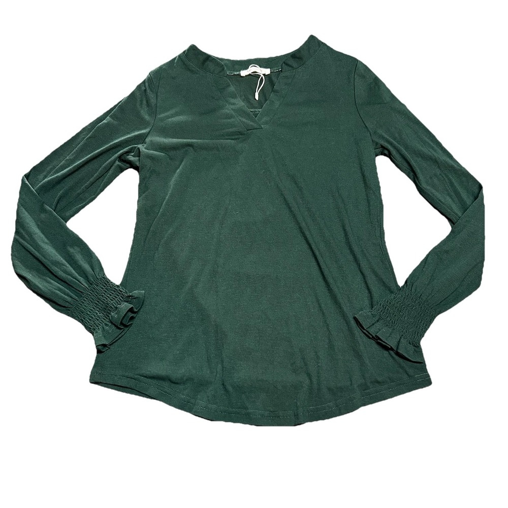 Long Sleeve Romantic Blouse XL‎ Womens Small Ruffled Sleeves V neck